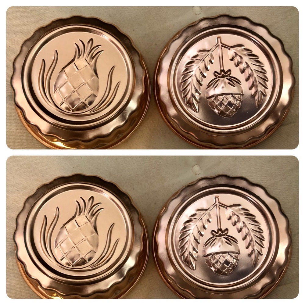 Vintage! Copper Toned Scottish Thistle (Jello/Baking) Molds Kitchen Decor 80s - Picture 7 of 8